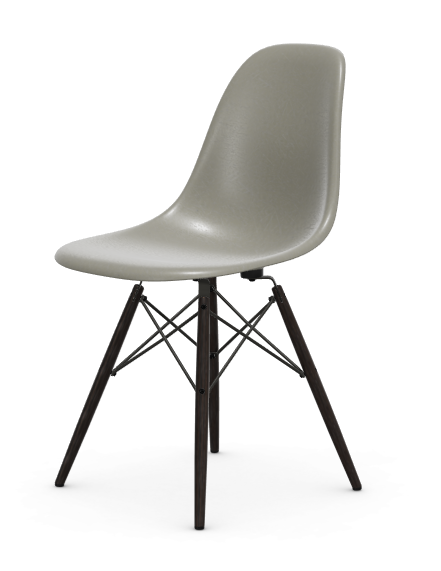 vitra Eames Fiberglass Side chair DSW - esdoorn zwart - raw umber