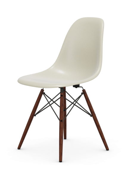 vitra Eames Fiberglass Side chair DSW - esdoorn donker - parchment