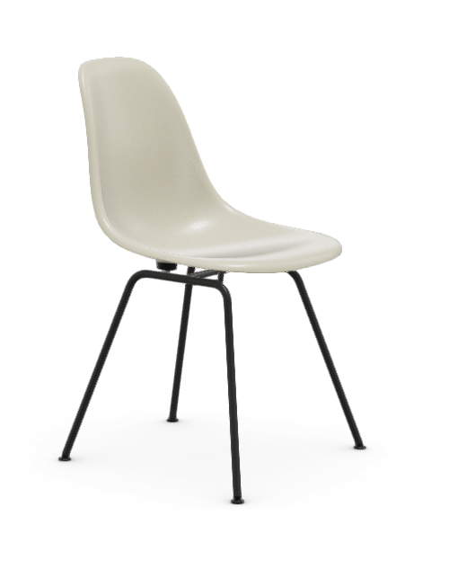 vitra Eames Fiberglass Side chair DSX - zwart - parchment