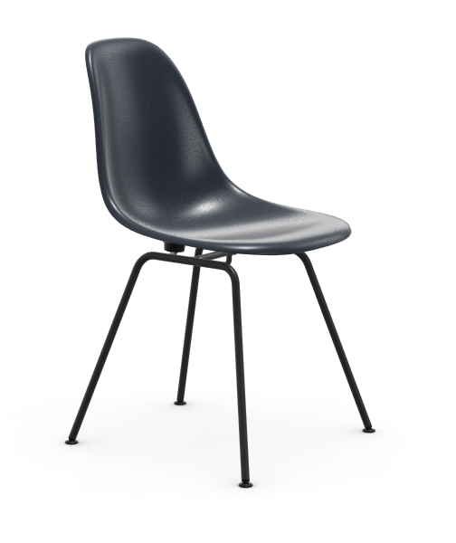 vitra Eames Fiberglass Side chair DSX - zwart - Navy Blue