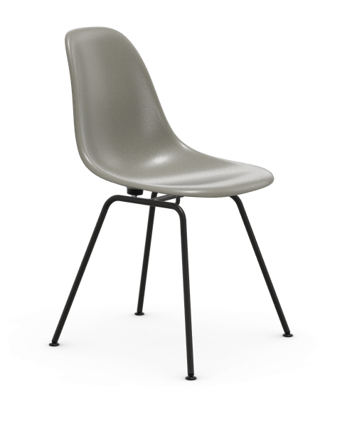 vitra Eames Fiberglass Side chair DSX - zwart - raw umber