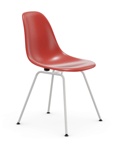 vitra Eames Fiberglass Side chair DSX - wit - classic red