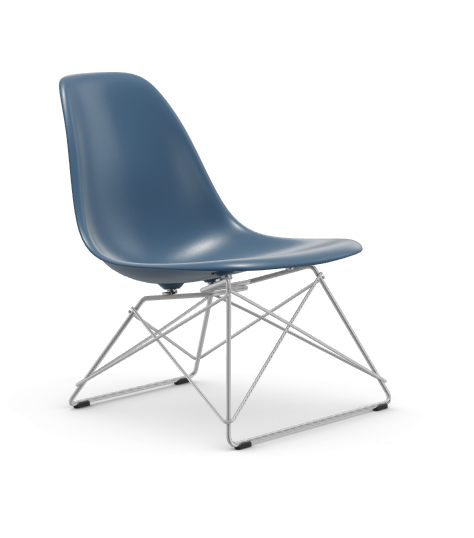 vitra Eames Plastic Side chair LSR RE - verchroomd - sea blue RE