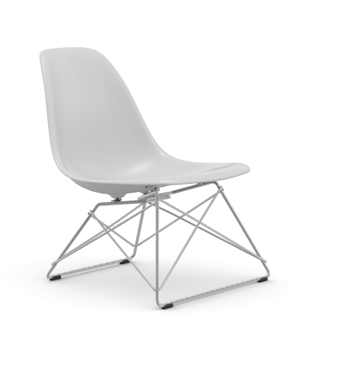 vitra Eames Plastic Side chair LSR RE - verchroomd - cotton white RE