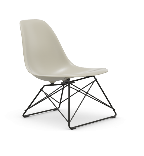 vitra Eames Plastic Side chair LSR RE - zwart - pebble RE