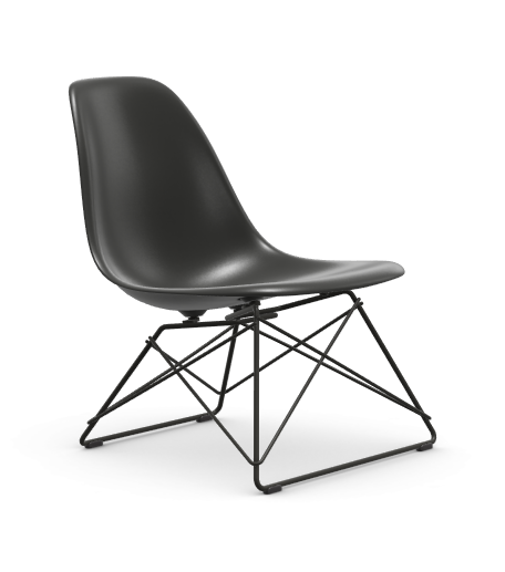 vitra Eames Plastic Side chair LSR RE - zwart - deep black RE