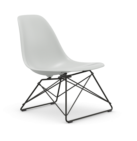 vitra Eames Plastic Side chair LSR RE - zwart - cotton white RE