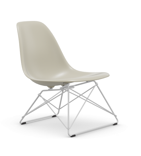 vitra Eames Plastic Side chair LSR RE - wit - pebble RE