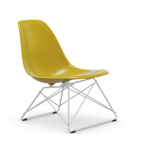 vitra Eames Plastic Side chair LSR RE - wit - mustard RE