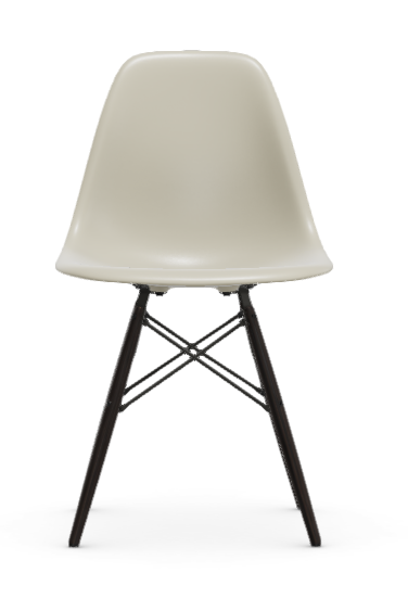 vitra Eames Plastic chair DSW RE - esdoorn zwart - pebble RE