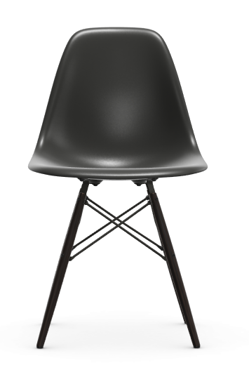 vitra Eames Plastic chair DSW RE - esdoorn zwart - deep black RE