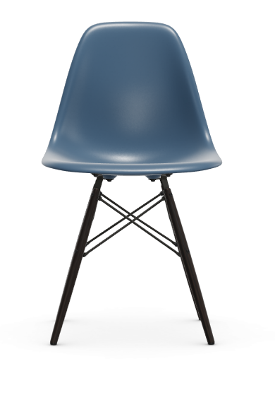 vitra Eames Plastic chair DSW RE - esdoorn zwart - sea blue RE