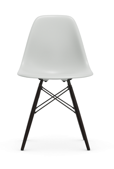 vitra Eames Plastic chair DSW RE - esdoorn zwart - cotton white RE