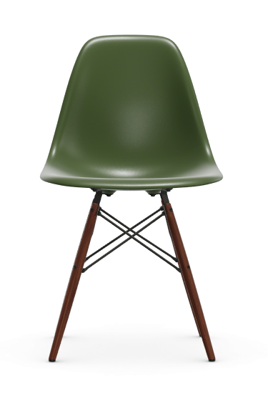 vitra Eames Plastic chair DSW RE - esdoorn donker - forest green RE