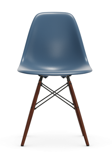 vitra Eames Plastic chair DSW RE - esdoorn donker - sea blue RE