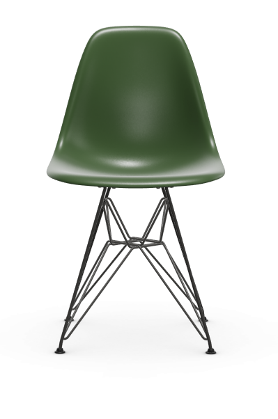 vitra Eames Plastic chair DSR RE - zwart - forest green RE