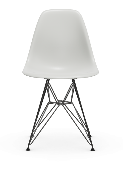 vitra Eames Plastic chair DSR RE - zwart - cotton white RE