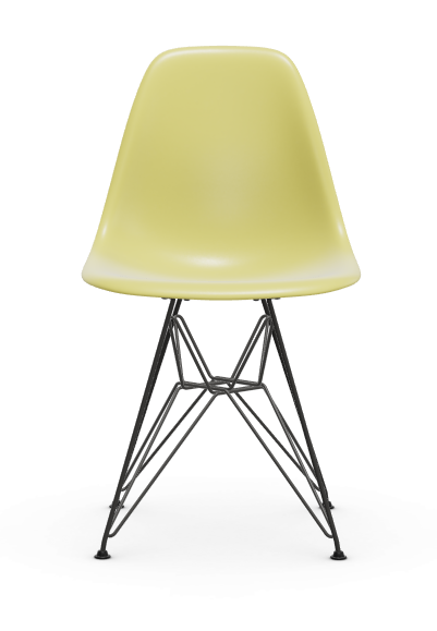 vitra Eames Plastic chair DSR RE - zwart - citron RE