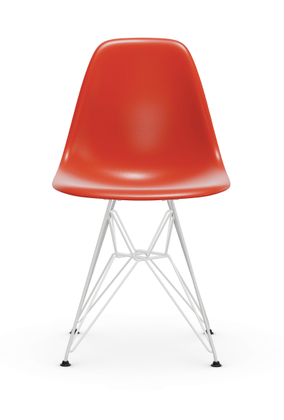 vitra Eames Plastic chair DSR RE - wit - poppy red RE