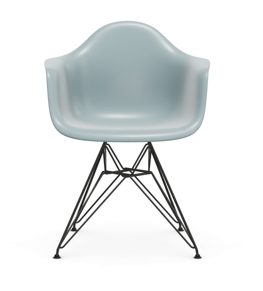 vitra Eames Plastic Armchair DAR RE - zwart - ice grey RE