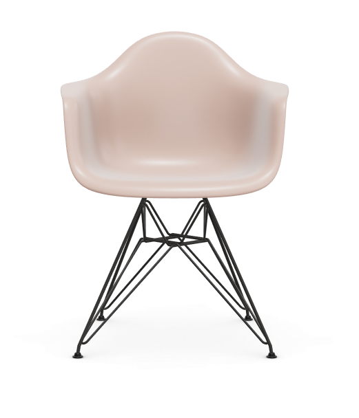 vitra Eames Plastic Armchair DAR RE - zwart - pale rose RE