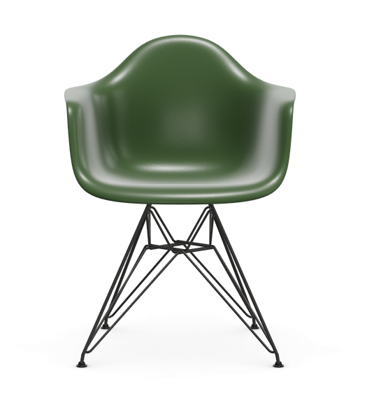 vitra Eames Plastic Armchair DAR RE - zwart - forest green RE