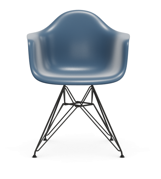 vitra Eames Plastic Armchair DAR RE - zwart - sea blue RE