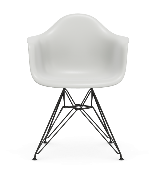 vitra Eames Plastic Armchair DAR RE - zwart - cotton white RE