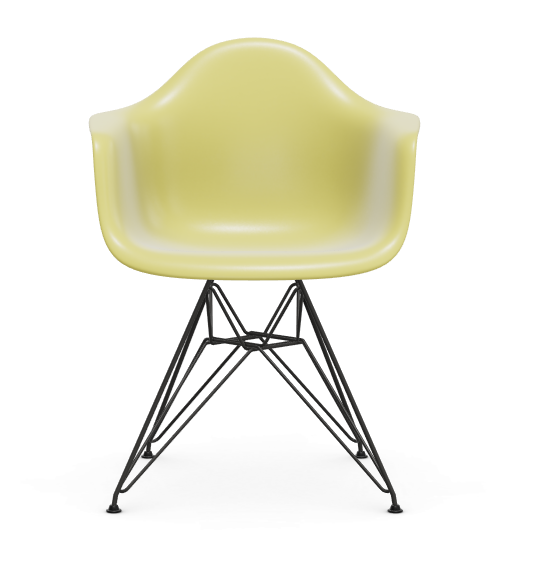 vitra Eames Plastic Armchair DAR RE - zwart - citron RE