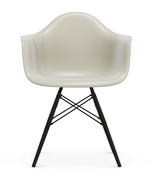 vitra Eames Plastic Armchair DAW RE - esdoorn zwart - pebble RE