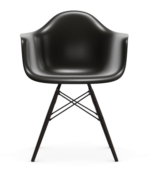 vitra Eames Plastic Armchair DAW RE - esdoorn zwart - deep black RE