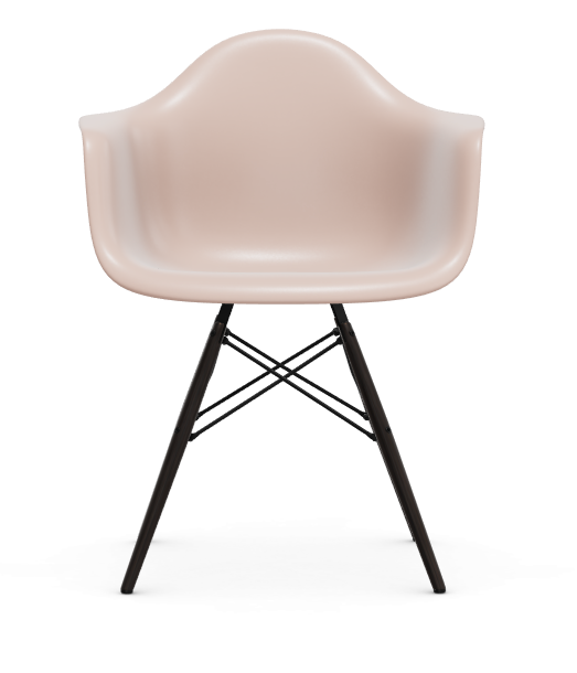 vitra Eames Plastic Armchair DAW RE - esdoorn zwart - pale rose RE