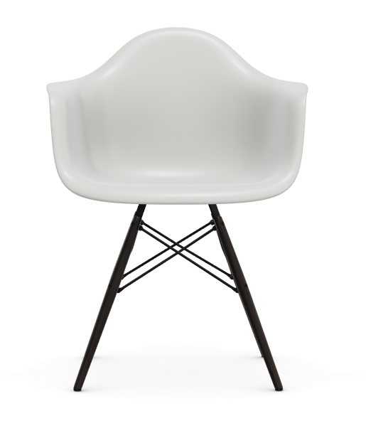 vitra Eames Plastic Armchair DAW RE - esdoorn zwart - cotton white RE