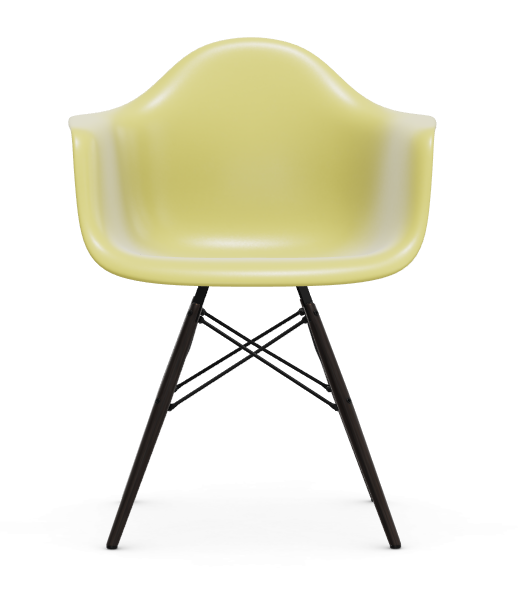 vitra Eames Plastic Armchair DAW RE - esdoorn zwart - citron RE