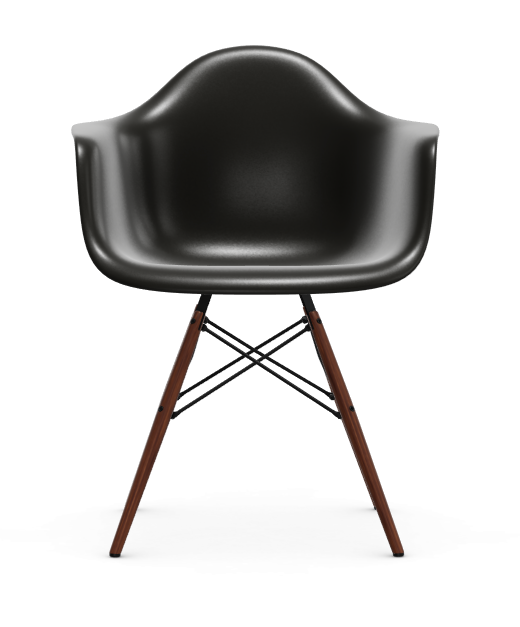 vitra Eames Plastic Armchair DAW RE - esdoorn donker - deep black RE