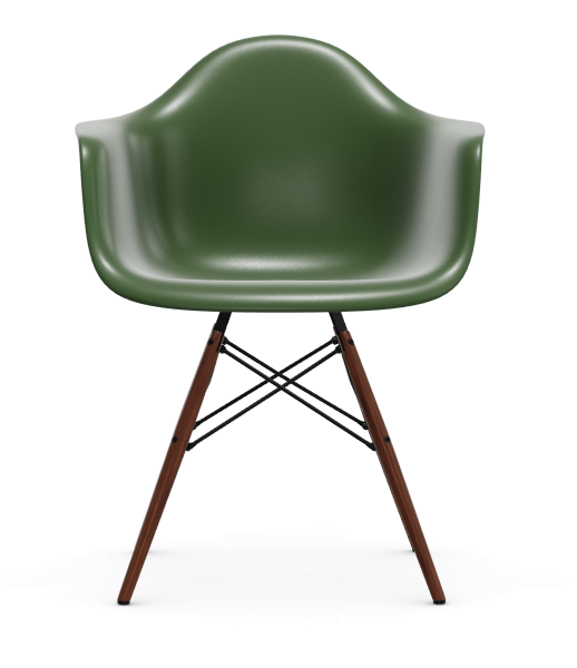 vitra Eames Plastic Armchair DAW RE - esdoorn donker - forest green RE