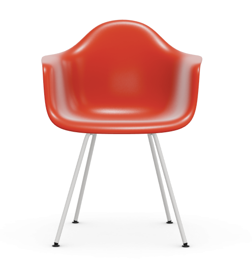 vitra Eames Plastic Armchair DAX RE - wit - poppy red RE