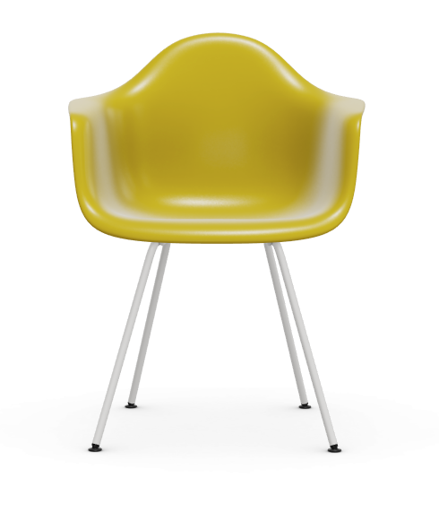 vitra Eames Plastic Armchair DAX RE - wit - mustard RE