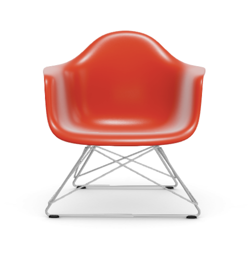 vitra vitra Eames Plastic Armchair LAR RE - verchroomd - poppy red RE