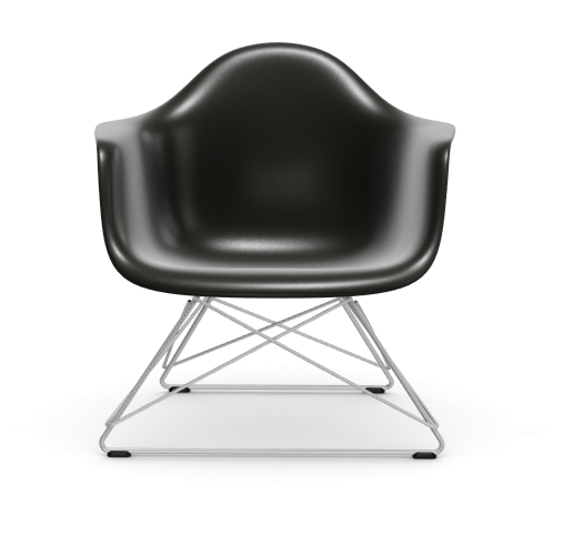 vitra vitra Eames Plastic Armchair LAR RE - verchroomd - deep black RE