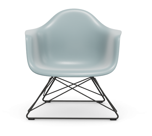 vitra Eames Plastic Armchair LAR RE - zwart - ice grey RE