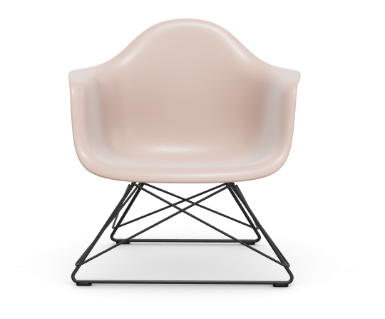 vitra Eames Plastic Armchair LAR RE - zwart - pale rose RE