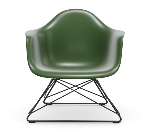 vitra Eames Plastic Armchair LAR RE - zwart - forest green RE