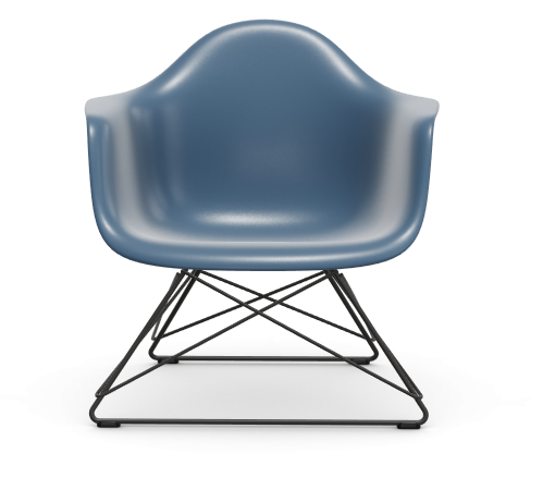 vitra Eames Plastic Armchair LAR RE - zwart - sea blue RE