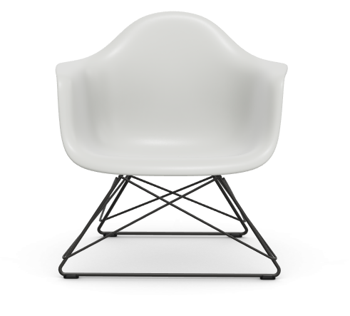 vitra Eames Plastic Armchair LAR RE - zwart - cotton white RE