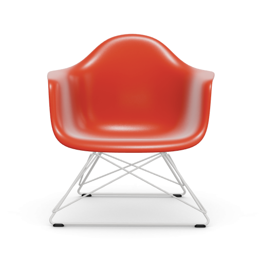 vitra Eames Plastic Armchair LAR RE - wit - poppy red RE