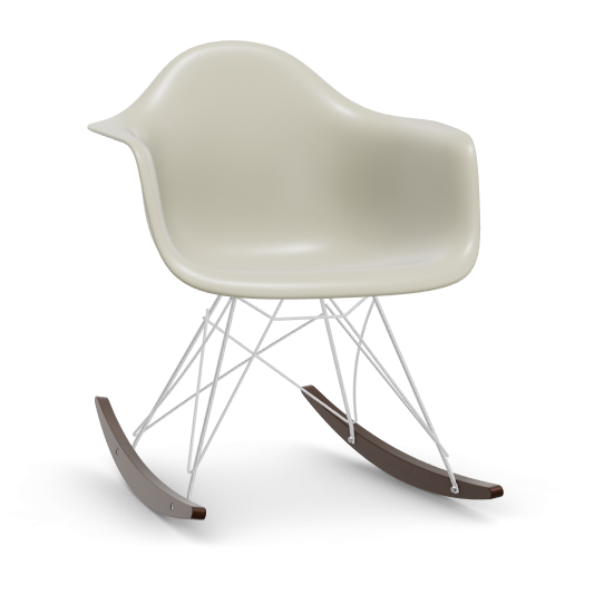 vitra Eames Plastic Armchair RAR RE - verchroomd & esdoorn donker - pebble RE