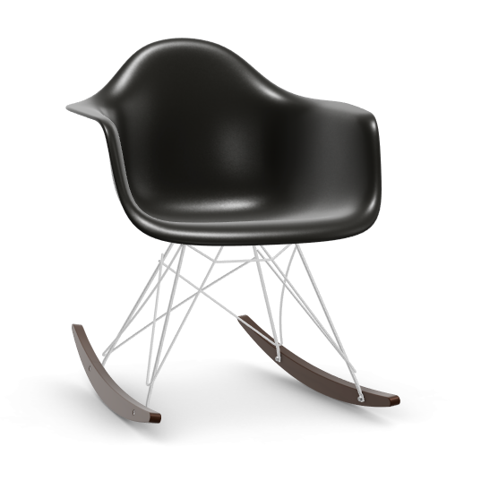 vitra Eames Plastic Armchair RAR RE - verchroomd & esdoorn donker - deep black RE