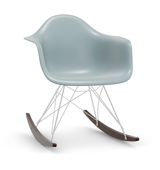 vitra Eames Plastic Armchair RAR RE - verchroomd & esdoorn donker - ice grey RE