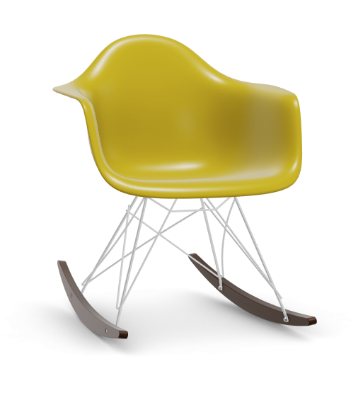 vitra Eames Plastic Armchair RAR RE - verchroomd & esdoorn donker - mustard RE